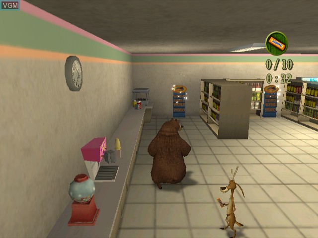 In-game screen of the game Open Season on Nintendo GameCube