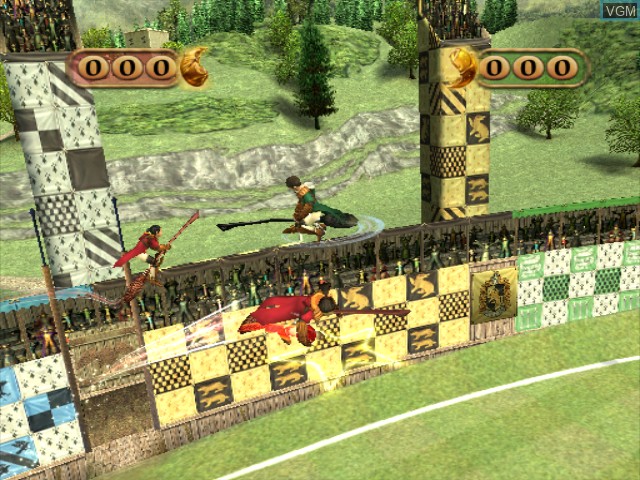 In-game screen of the game Harry Potter - Quidditch World Cup on Nintendo GameCube