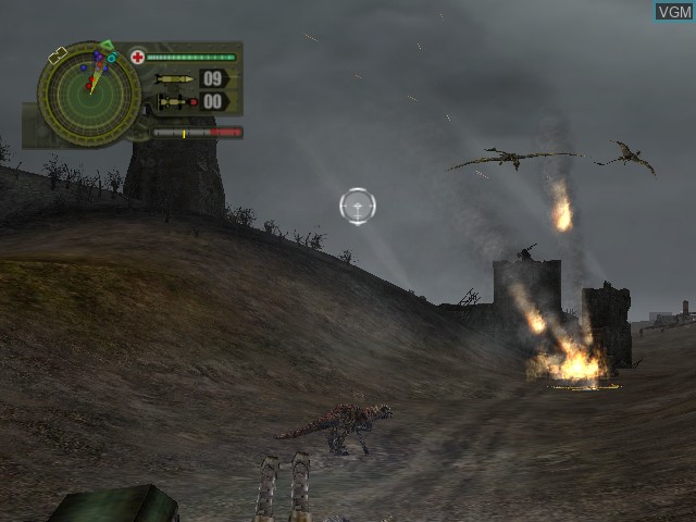 In-game screen of the game Reign of Fire on Nintendo GameCube