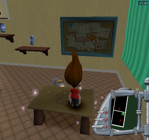 In-game screen of the game Jimmy Neutron - Jet Fusion on Nintendo GameCube