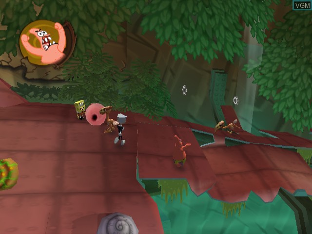 In-game screen of the game Nicktoons - Battle for Volcano Island on Nintendo GameCube