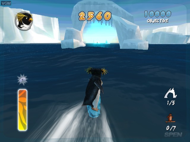 In-game screen of the game Surf's Up on Nintendo GameCube