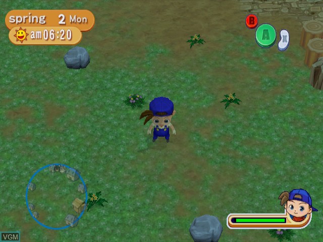 In-game screen of the game Harvest Moon - Magical Melody on Nintendo GameCube