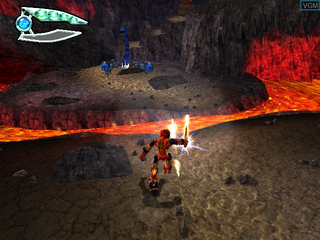 In-game screen of the game Bionicle on Nintendo GameCube