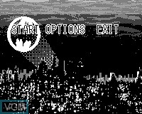 Menu screen of the game Batman & Robin on Tiger Game.com