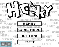 Menu screen of the game Henry on Tiger Game.com