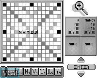 In-game screen of the game Scrabble on Tiger Game.com