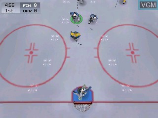 In-game screen of the game Hockey Rage 2005 on Tiger Gizmondo