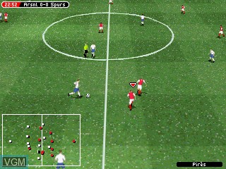 In-game screen of the game FIFA Football 2005 on Tiger Gizmondo