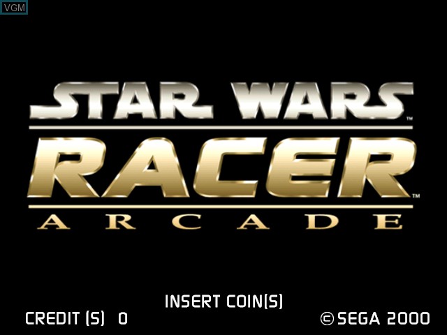 Title screen of the game Star Wars Racer Arcade on Sega Hikaru