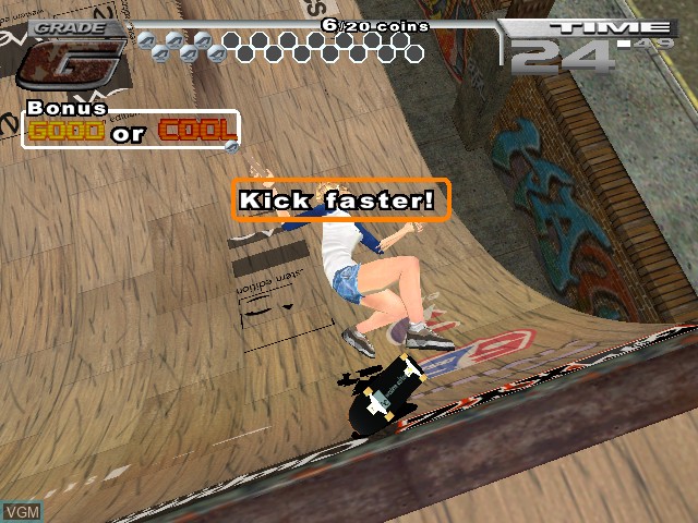 In-game screen of the game Air Trix on Sega Hikaru