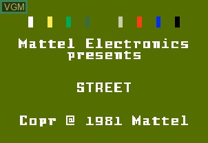 Title screen of the game Street on Mattel Intellivision