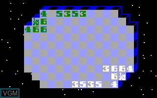 In-game screen of the game Mind Strike on Mattel Intellivision