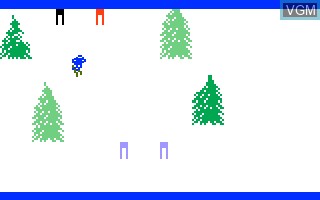 In-game screen of the game Mountain Madness - Super Pro Skiing on Mattel Intellivision