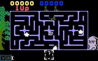 In-game screen of the game Scooby Doo's Maze Chase on Mattel Intellivision