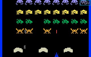 In-game screen of the game Space Armada on Mattel Intellivision