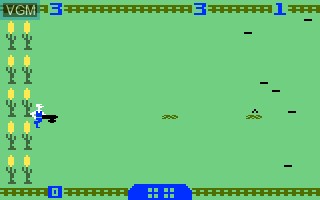 In-game screen of the game Worm Whomper on Mattel Intellivision