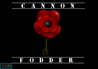 Title screen of the game Cannon Fodder on Atari Jaguar