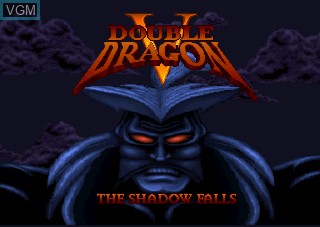 Title screen of the game Double Dragon V - The Shadow Falls on Atari Jaguar