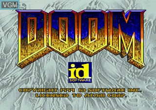 Title screen of the game DOOM on Atari Jaguar