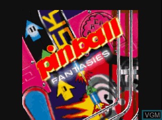 Title screen of the game Pinball Fantasies on Atari Jaguar