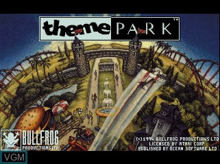 Title screen of the game Theme Park on Atari Jaguar