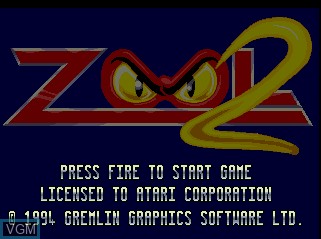 Title screen of the game Zool 2 on Atari Jaguar