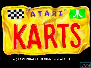 Title screen of the game Atari Karts on Atari Jaguar