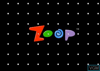 Title screen of the game Zoop on Atari Jaguar