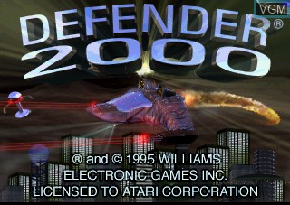 Title screen of the game Defender 2000 on Atari Jaguar