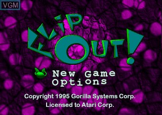 Title screen of the game FlipOut! on Atari Jaguar