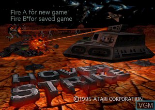 Title screen of the game Hover Strike on Atari Jaguar