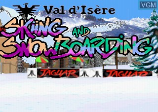 Title screen of the game Val D'Isere Skiing and Snowboarding on Atari Jaguar