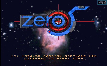 Title screen of the game Zero 5 on Atari Jaguar