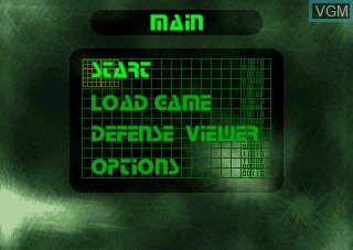 Menu screen of the game I-War on Atari Jaguar