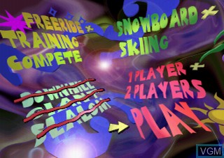 Menu screen of the game Val D'Isere Skiing and Snowboarding on Atari Jaguar