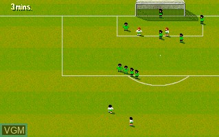 In-game screen of the game International Sensible Soccer on Atari Jaguar