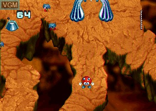 In-game screen of the game Attack of the Mutant Penguins on Atari Jaguar