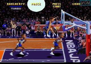 In-game screen of the game NBA Jam Tournament Edition on Atari Jaguar