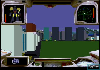 In-game screen of the game Iron Soldier on Atari Jaguar