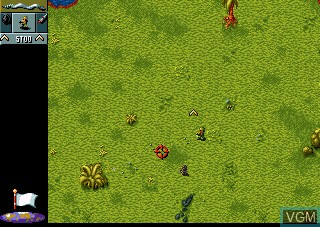 In-game screen of the game Cannon Fodder on Atari Jaguar