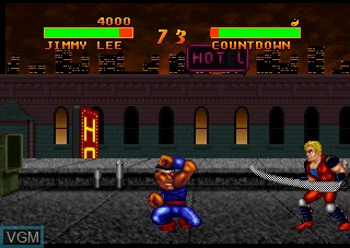 In-game screen of the game Double Dragon V - The Shadow Falls on Atari Jaguar