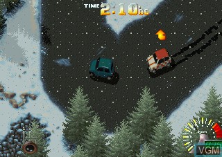 In-game screen of the game Power Drive Rally on Atari Jaguar
