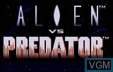 Title screen of the game Alien vs Predator on Atari Lynx
