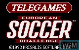 Title screen of the game European Soccer Challenge on Atari Lynx
