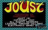 Title screen of the game Joust on Atari Lynx