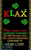 Title screen of the game Klax on Atari Lynx