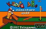 Title screen of the game Krazy Ace Miniature Golf on Atari Lynx
