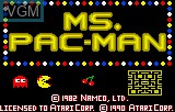 Title screen of the game Ms. Pac-Man on Atari Lynx
