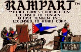 Title screen of the game Rampart on Atari Lynx